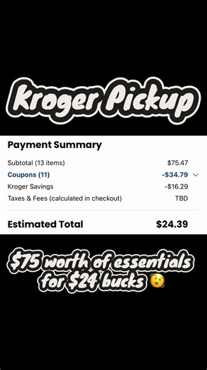 🚨 STOP SCROLLING — KROGER PICKUP DEAL IS LIVE!!! 👀🛒💚 🤯 $75  WORTH OF PERSONAL CARE FOR ONLY ABOUT $24?!?! YESSSS! 😮‍💨🔥 Kroger said ONE MORE DEAL before the savings are GONE! 😂🏃🏾‍♀️💨 💰 $75  REGULAR VALUE 🔥 PAY ABOUT $24 🤯 THAT’S OVER 68% OFF! 📅 MUST COMPLETED BY 9/15 Get that pickup order together NOW because we are NOT paying $75 when we can pay $24! 😂👏🏾 📌 SAVE this Reel so you have the breakdown! 👯‍♀️ TAG your coupon bestie! 💚 FOLLOW for more deals because I’m always findi