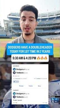 Dodgers are playing a doubleheader today for first time in 2 years today vs Yankees 🔥