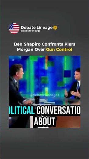 Ben Shapiro Confronts Piers Morgan Over Gun Control. #benshapiro #debate
