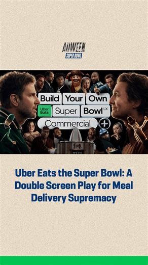 Uber Eats is back for its sixth consecutive Super Bowl ad, asking the question: is football one big conspiracy to sell food? The company and its longtime agency Special US are presenting a grab bag of celebrities. In the main ad, Matthew McConaughey and Parker Posey are joined by Bradley Cooper, reprising his role as the Super Bowl truther. In addition to the 60-second spot, Uber Eats designed a “Build Your Own Super Bowl” game within its app. Released February 3, users can mix and match 36 hour