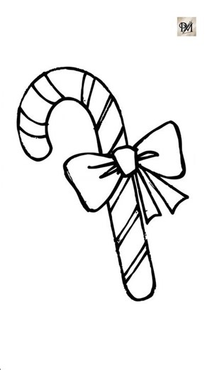 Easy Christmas Candy Drawing 🎨 #shorts #candy #christmas #shorts