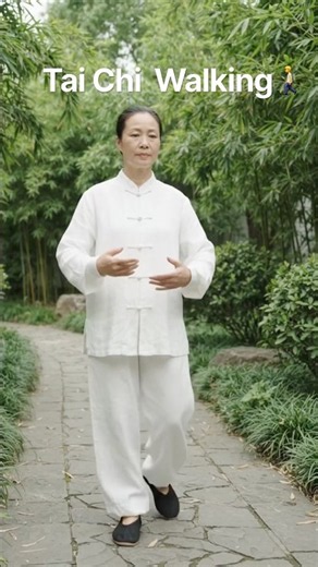 Japanese Tai Chi Walking Technique 🇯🇵✨ | Gentle Movement for Mind & Body #Shorts