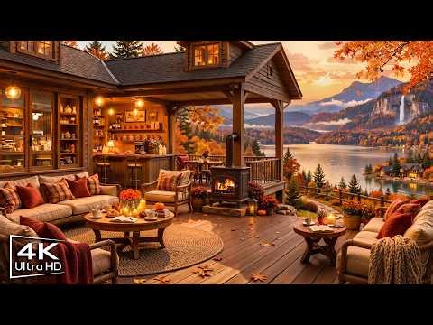 Begin Your Day with Relaxing Fall Jazz 🍂 Cozy Coffee Shop Ambience & Smooth Jazz Instrumental Music