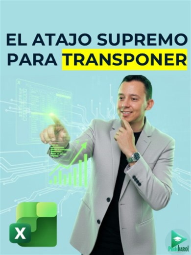 El atajo SUPREMO para Transponer 🔄 De vertical a horizontal en 1 segundo con el Pegado Especial Pro. ⌨️🔥 #AtajosExcel #Productividad #ExcelHacks #AprendeExcel