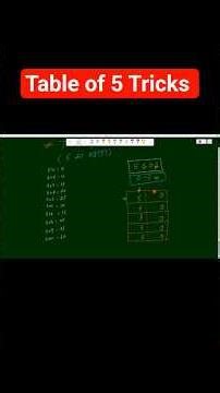 Table of 5 Trick 🔥Learn Table of 5 | Times Table of 5 | Table of 5 Song | Write Table of 5 #shorts