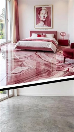 MAUVE & MOCHA LUXURIOUS BEDROOM WITH EMERALD EPOXYFLOORING💖✨ #epoxy #epoxyfloor #floor #resinfloor