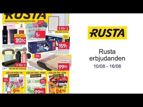 Rusta erbjudanden 10/08 - 16/08