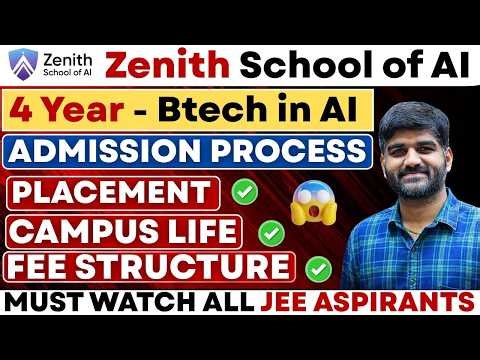 Zenith School of AI Full Review - Placement, Fees, Admission process | JEE Mains 2026 | AI & MBA