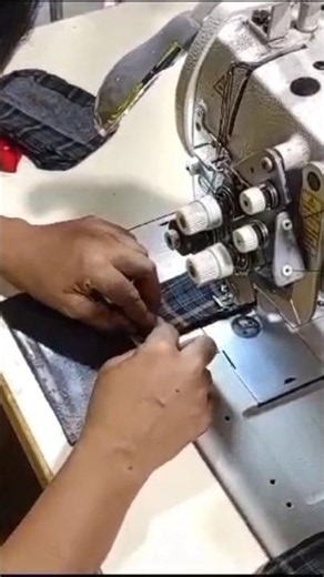 Flap Top Stitch by Angular Machine | Easy Garment Sewing Tutorial #Shorts