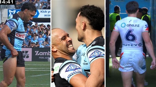 Sharks star’s contract statement as ‘wrecking ball’ explodes; Wahs’ brutal blows emerge: Big Hits