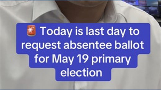 Today is the last day to request an absentee ballot