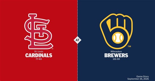 St. Louis Cardinals at Milwaukee Brewers Game Story, Scores/Highlights - 09/26/2026