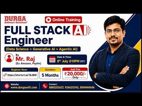 FULL STACK AI Engineer (Data Science + Generative AI + Agentic AI) Online Training @ DURGASOFT