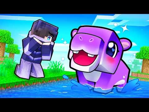 Playing as a HUNGRY HIPPOMUS in Minecraft!
