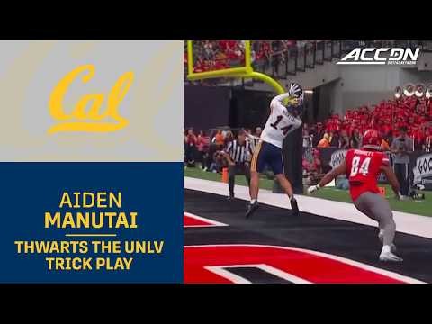 Cal DB Aiden Manutai Thwarts UNLV's Trick Play