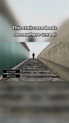 Industrial stairs, endless horizon, and RÜFÜS DU SOL in full dramatic mode. Wait for the moment the