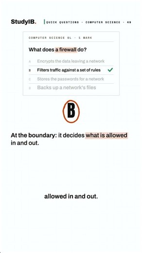 What a firewall actually does (IB Computer Science)