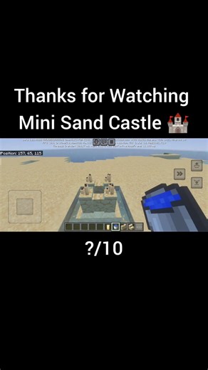 minecraft sandcastle build | sand castle in minecraft #minecraft #sandcastles