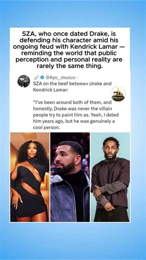 SZA Defends Drake & Shuts Down the Narrative 👀🔥 #kendricklamar #drake #sza
