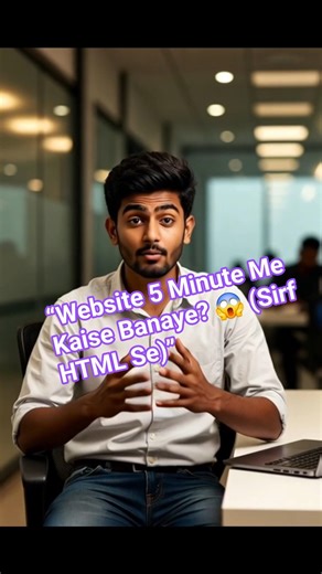 5 Minute Me Website Bana Lo 😱 | HTML Beginner Tutorial #viral #programming #memes #techtips