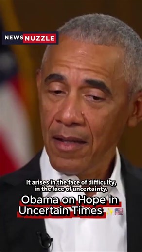 Obama on Hope in Uncertain Times ✨🇺🇸 #Obama