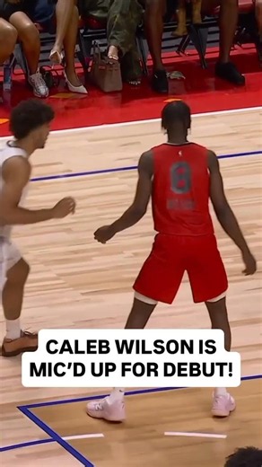 Caleb Wilson was mic'd up in his Summer League debut! 🎤 #chicagobulls #nba #summerleague #micdup