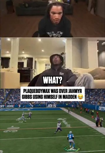 doubled down and went back to himself 😭 #jahmyrgibbs #detroitlions #nfl #plaqueboymax (via @plaqueboymax)