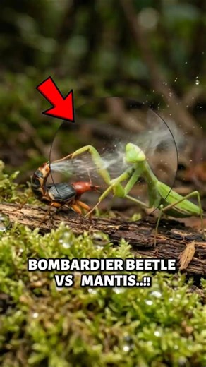 “The Insect That Fires Explosions From Its Body 💥#NatureIsWild #Insects #ScienceFacts #Wildlife