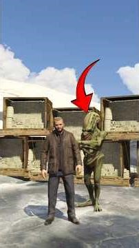 Breaking the Ice to Save a Secret Alien in GTA V! 😱#gta5 #shorts