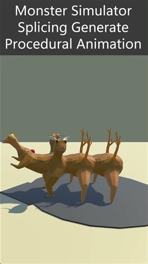 Monster Simulator & Splicing Generate & Procedural Animarion #animation #biology #generator #unity