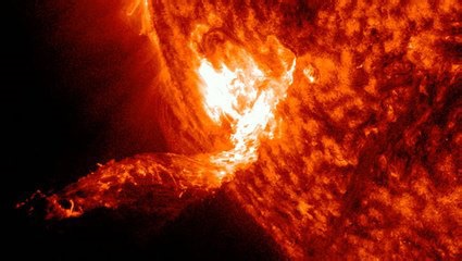 Sun unleashed massive plasma plume with strong flare