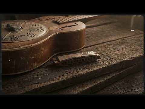 Acoustic Guitar, Slide & Harmonica | Slow Country Blues Instrumental