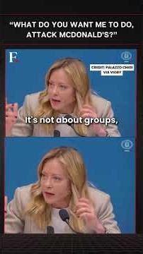 #FirstpostNews: Meloni Mocks Calls to Distance Italy From U.S., Quips About Attacking McDonald’s