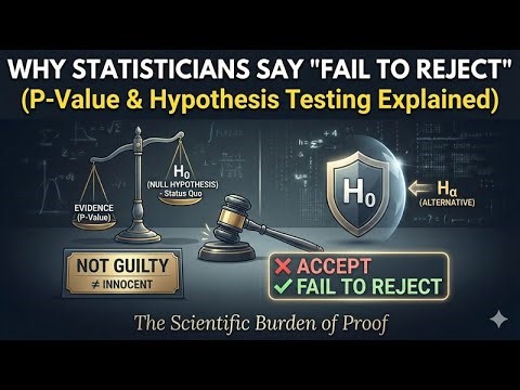 Why Statisticians Say "Fail to Reject" the Null Hypothesis (P-Value & Hypothesis Testing Explained)