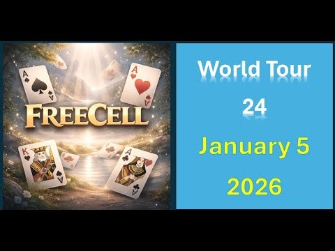 WORLD TOUR 24 FreeCell EXPERT January 5, 2026 - Microsoft Challenge