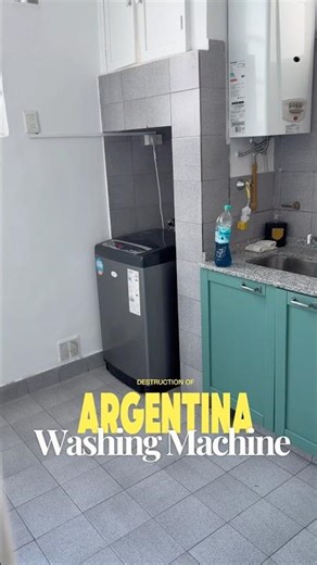 🤯 Washing Machine Explosion 💥🇦🇷 #argentina #washer #laundry #ropa #buenosaires #travel #crazy