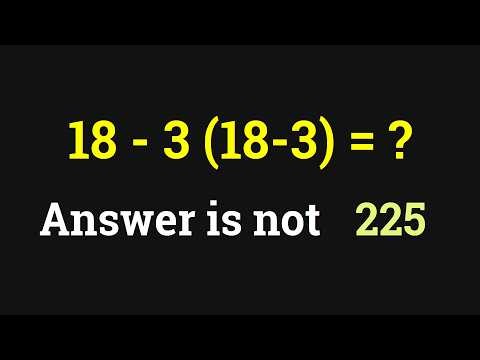 A Daily Math Challenge for You 18 - 3(18 - 3) = ?