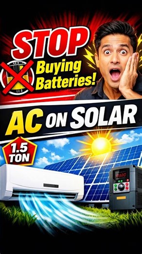 Run 1.5 Ton AC on Solar Without Battery ⚡ Solar VFD Drive Connection