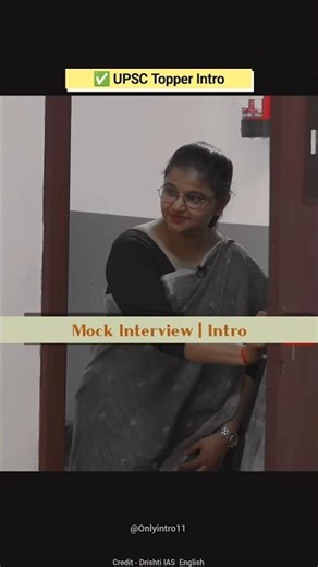 How a UPSC Topper Introduces Himself | Mock Interview