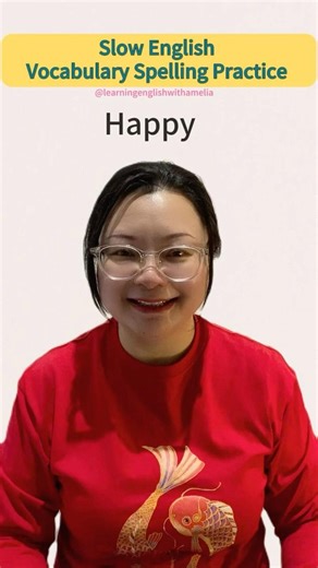 Slow English Vocabulary Spelling Practice | Happy