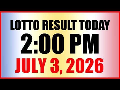 Lotto Result Today 2pm Draw July 3, 2026 Swertres Ez2 PCSO