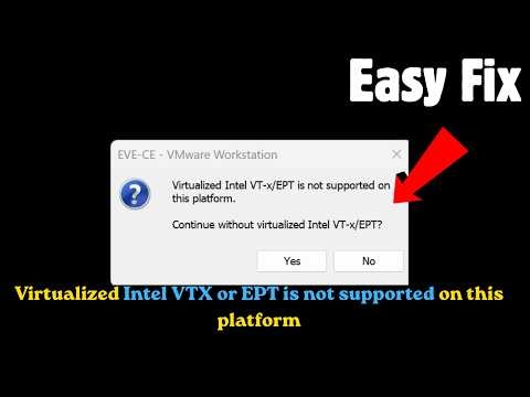 Virtualized Intel VTX or EPT is not supported on this platform (Easy Fix)