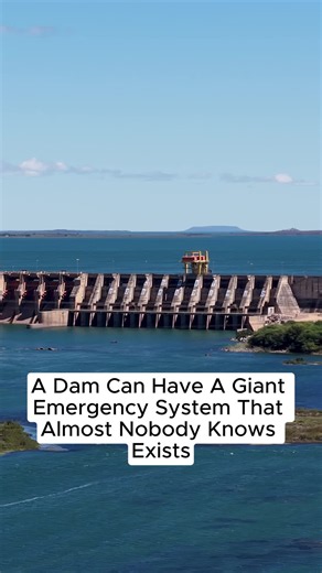 Massive dams can have emergency systems that remain hidden from public view for years. 😳🌊 Many dams include emergency spillways, backup power, redundant gates, and downstream warning plans designed for rare, extreme events. These systems may rarely be used, but they play a critical role when conditions become dangerous. The best safety system is often the one nobody notices — because it works before people realize they need it. Should every dam have a public emergency tour? 👇 Follow for more 
