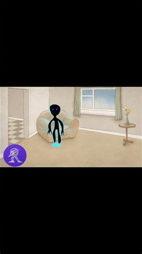 the alien come and attack him...