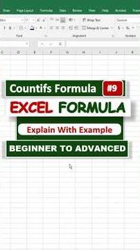 Excel COUNTIFS Function | How To Use COUNTIFS in Excel in 60 Seconds 🔥 | #excel #shorts #exceltips