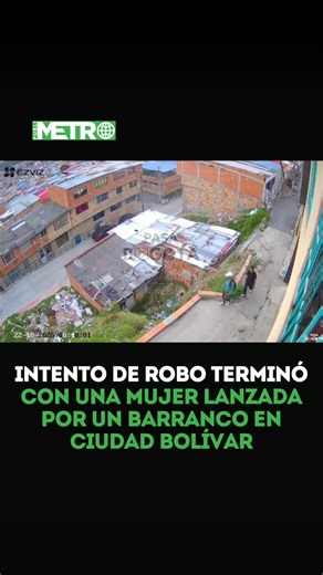 #Noticias | Un intento de robo se registró en el sector del Mirador de La Estancia, en la localidad de Ciudad Bolívar, Bogotá. Según la información conocida, dos hombres armados intentaron asaltar a una pareja que se movilizaba en motocicleta. Durante el hecho, los sujetos lanzaron a la mujer por un barranco y posteriormente huyeron del lugar. A pesar de la agresión, los presuntos delincuentes no lograron llevarse las pertenencias de la pareja y escaparon con las manos vacías. Las autoridades ad