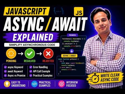 Async Await in JavaScript Explained | Async vs Await with Examples | ES6 Tutorial for Beginners