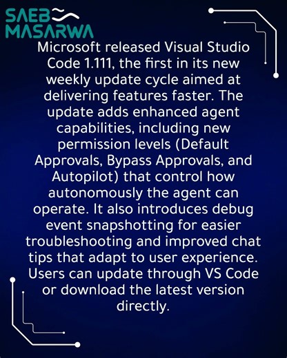 Microsoft moves Visual Studio Code to weekly releases; version 1.111 debuts