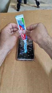 Finally, the trick of putting toothpaste on a broken phone was revealed. #diy #invitation