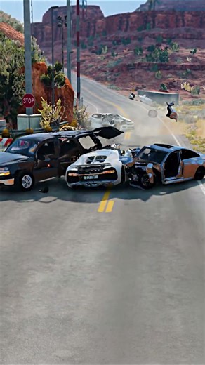 Realistic Highway Car Crashes #289